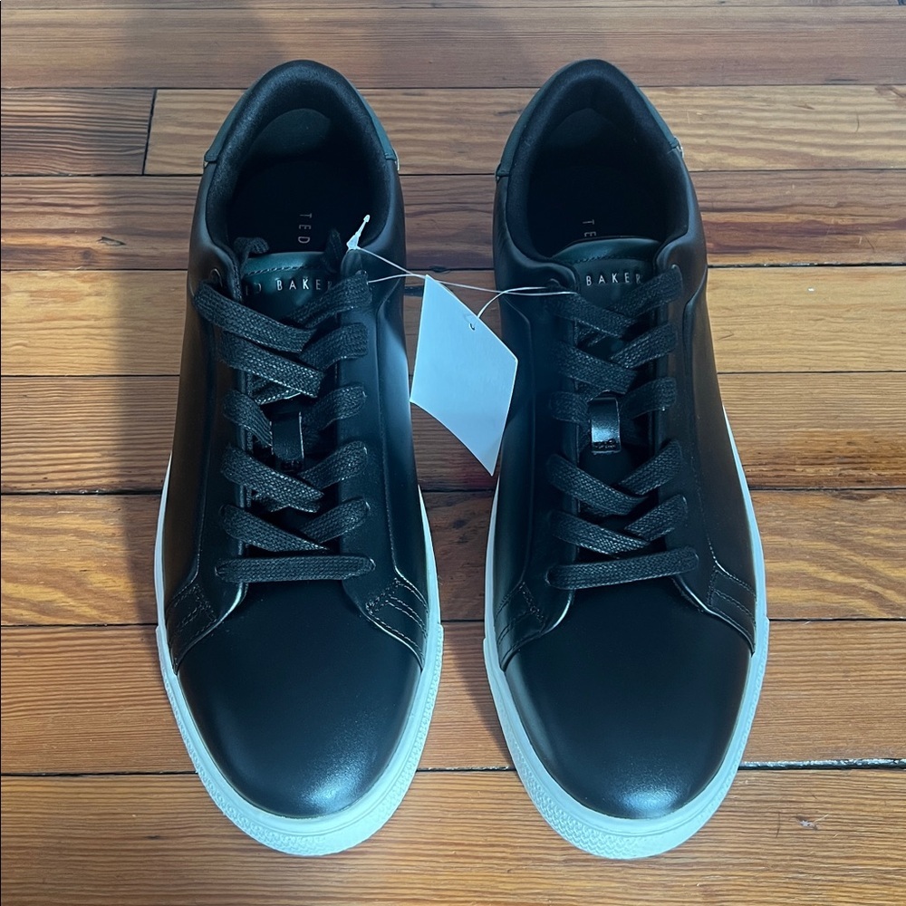 Ted Baker London Sleek Men's Robberto Black Leather Sneakers - NIB - Size 11 - Picture 4 of 13